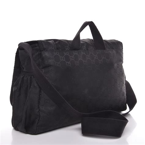 black nylon gucci diaper bag|gucci male diaper bag.